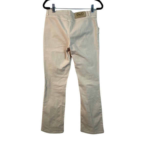 Dolce & Gabbana Vintage Women’s Blush Mid Rise Pintuck Cotton Pants Size 26/40 - Picture 2 of 14